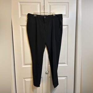 NWT IZOD Pants Performance Stretch Size 38X30 Straight Fit Non Iron Wicking Blk